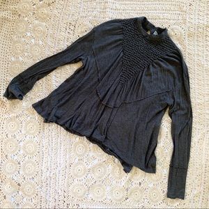 Free people New Romantics Victorian mock neck tee